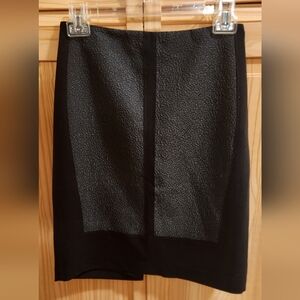 Catherine Malandrino Charcoal Textured Pencil Skirt